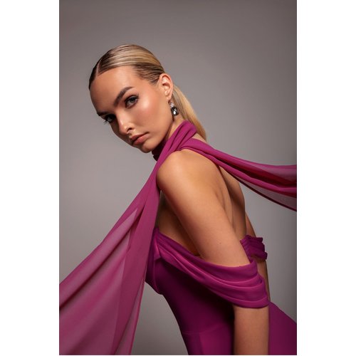 Goddiva Chiffon Scarf - Magenta