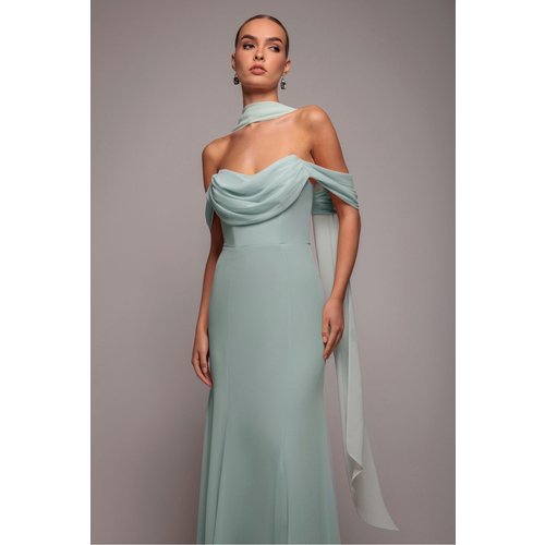 Goddiva Chiffon Scarf - Sage Green