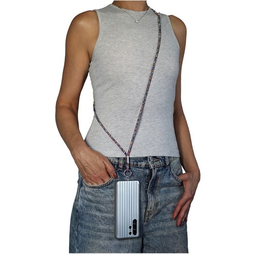 Goddiva Accessories Embellished Phone Strap - Blue Mix