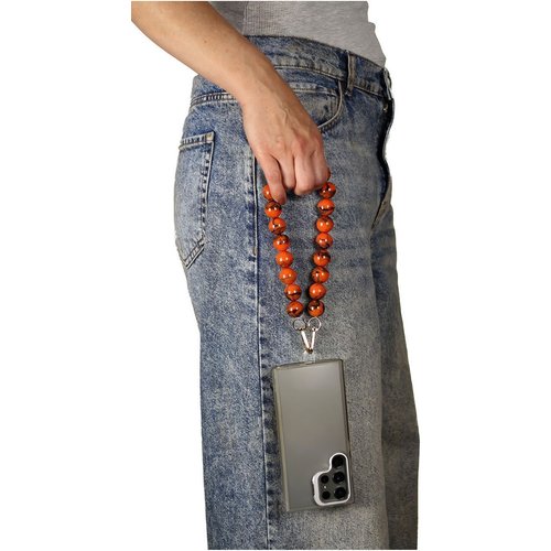 Goddiva Accessories Acrylic Ball Phone Strap - Orange