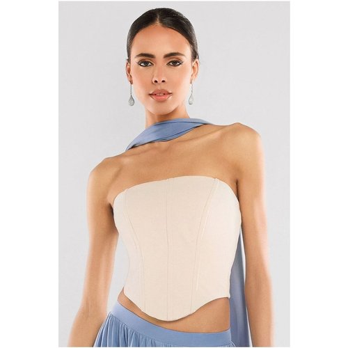 Goddiva Compact Crepe Lace Up Corset