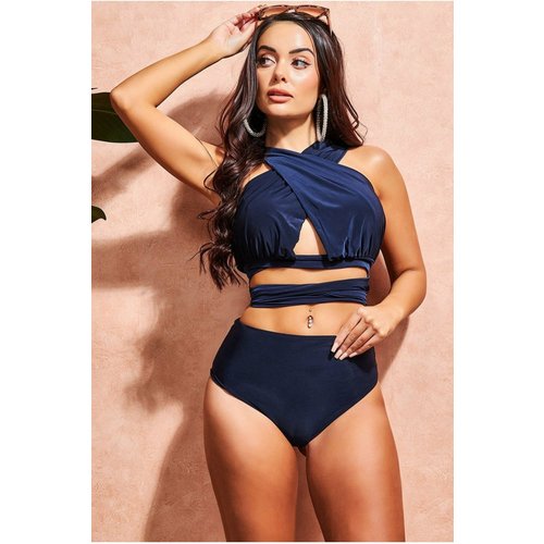 Goddiva Multiway Bikini - Navy