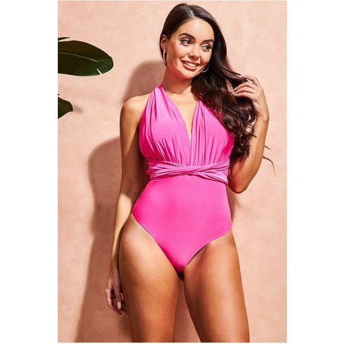 Goddiva Multiway Swimsuit - Cerise