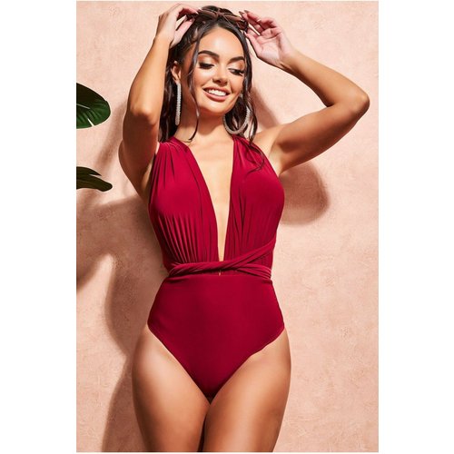 Goddiva Multiway Swimsuit - Wine