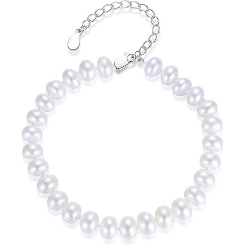 Simple Natural Pearl 925 Silver Bracelet