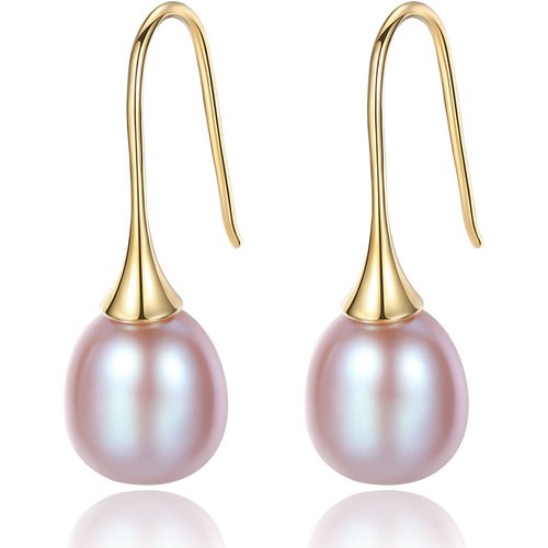 Waterdrop Natural Pearl 925 Silver Dangling Earrings