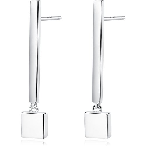Simple Office Geometry 925 Sterling Silver Dangling Earrings