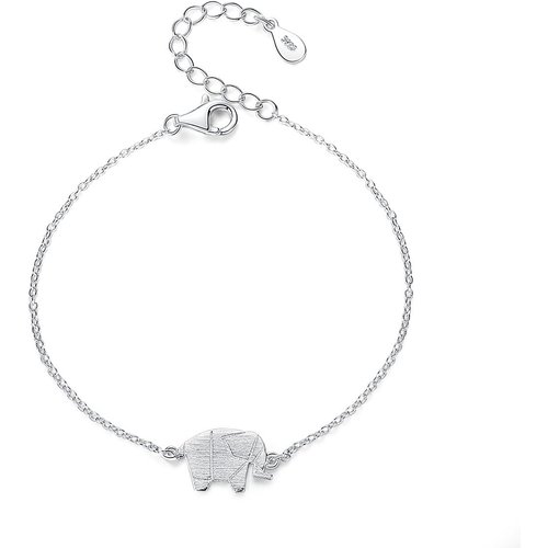 Cute Elephant Animal 925 Sterling Silver Adjustable Bracelet