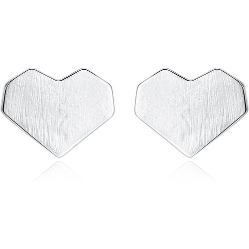 Bridesmaid Heart 925 Sterling Silver Studs Earrings