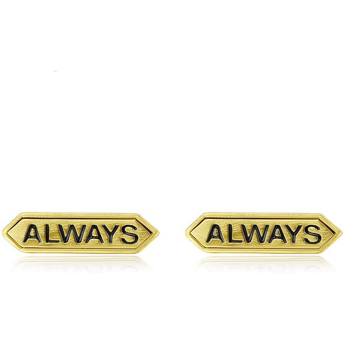Simple Always Letters 925 Sterling Silver Studs Earrings
