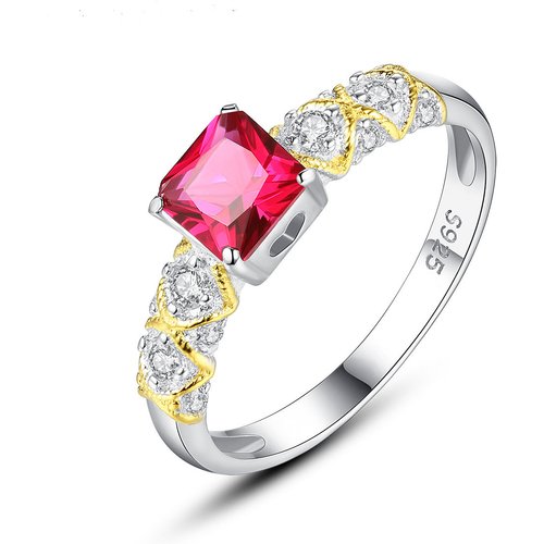 Holiday Geometry CZ Square 925 Sterling Silver Ring