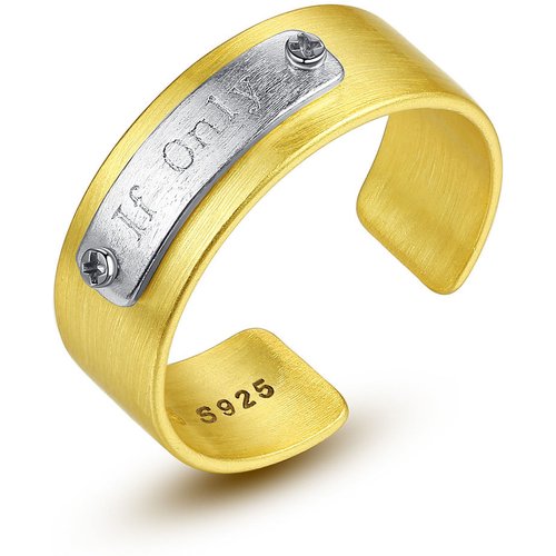 Fashion If You Letters 925 Sterling Silver Adjustable Ring