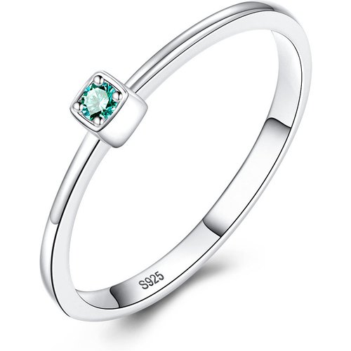 2019 Hot Sale CZ Square 925 Sterling Silver Ring