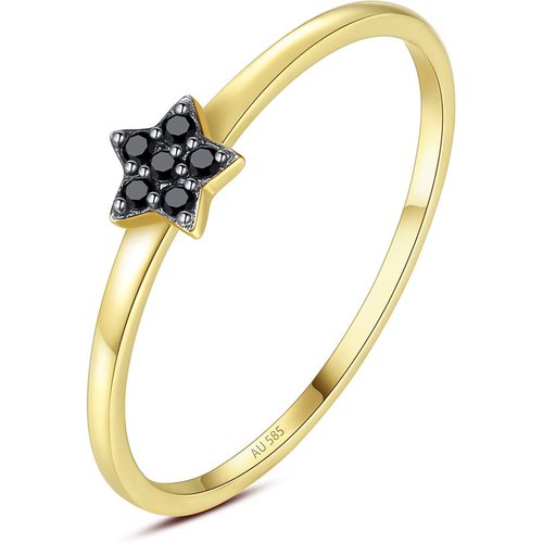 Holy Black CZ Star 925 Sterling Silver Ring