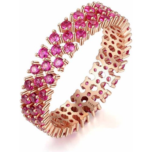 Modern CZ Stars Firework 925 Sterling Silver Ring