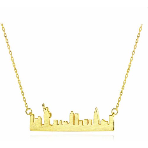 Holy Liberty Castle Building 925 Sterling Silver Necklace