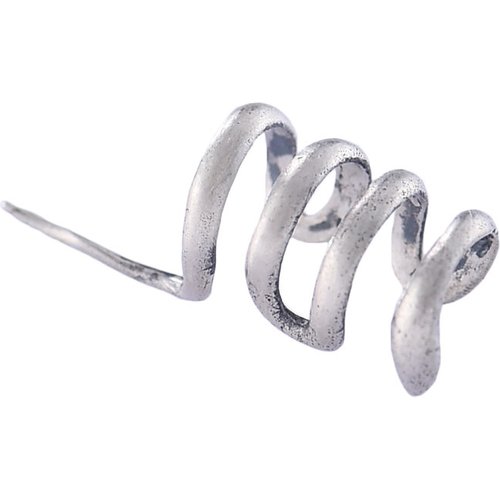 Fashion Crimp Snake 925 Sterling Silver Non Pierced Earrings