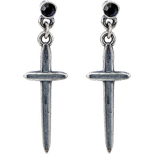 Simple Cross Retro 925 Sterling Silver Dangling Earrings