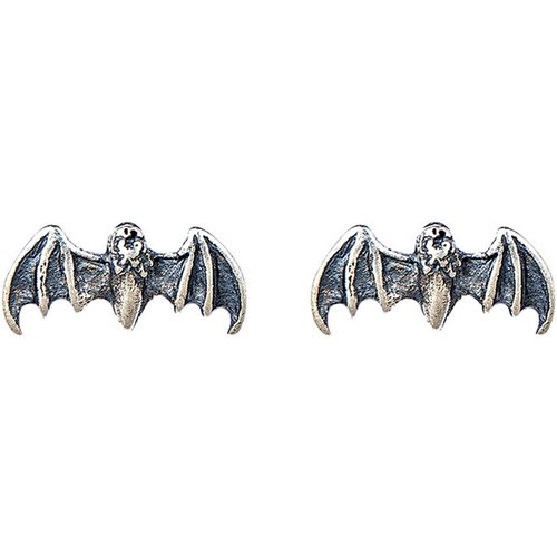 Retro Flying Bats 925 Sterling Silver Studs Earrings (Single Piece)