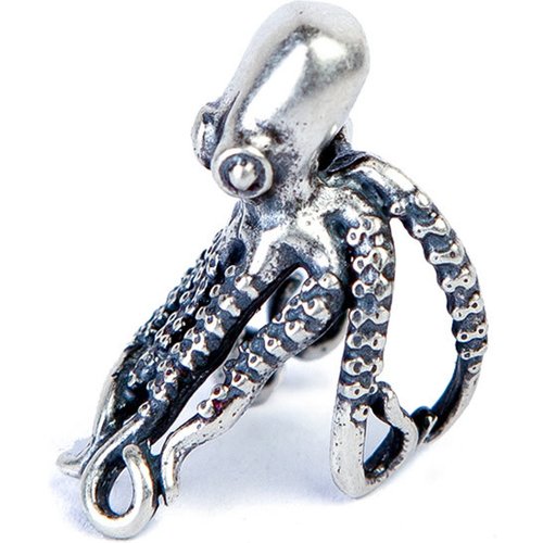 Retro Octopus Tentacles 925 Sterling Silver Non Pierced Earrings