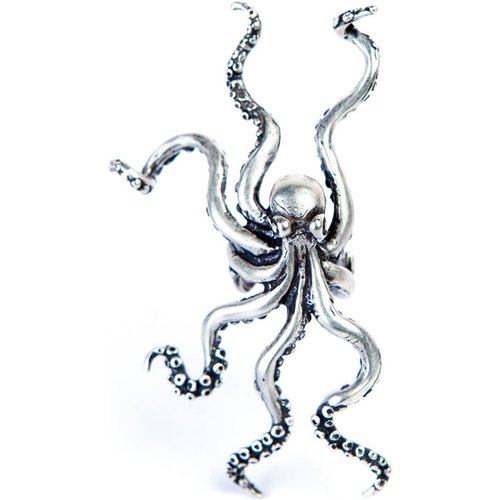 Retro Octopus Punk Gothic 925 Sterling Silver Earrings