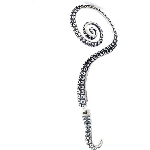 Retro Crimp Octopus Punk Gothic 925 Sterling Silver Earrings