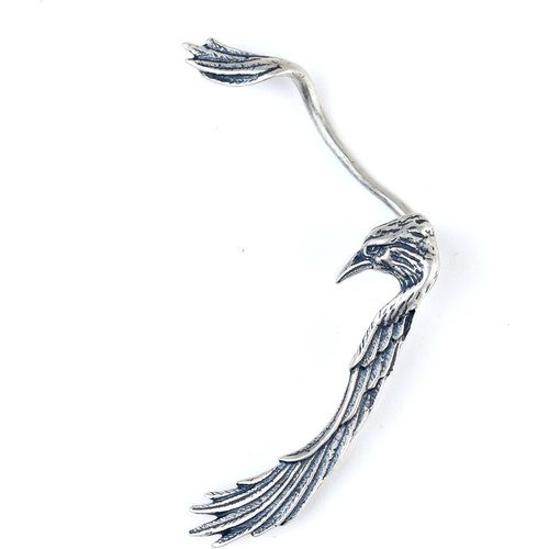 Crow Bird Punk Gothic 925 Sterling Silver Earrings