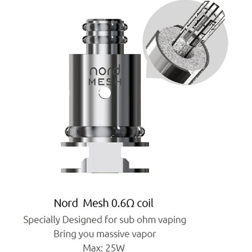SMOK Nord Replacement Coils - 0.6ohm NORD MESH Coil, SINGLE Coil