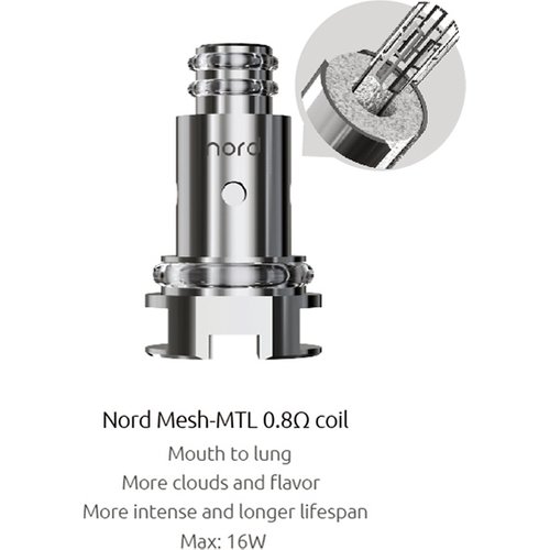 SMOK Nord Replacement Coils - 0.8ohm NORD MTL-MESH Coil, SINGLE Coil