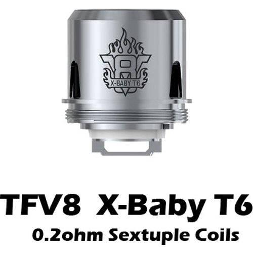 SMOK TFV8 X-Baby Beast Replacement Coils - X Baby T6 - 0.2ohm, Single
