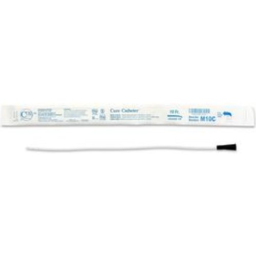Cure CatheterMale Coude Tip Intermittent Catheter 10Fr 16, Sterile, Single-use, DEHP-free, Latex-free, Funnel End