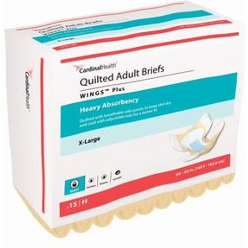 Wings Adult Quilted Brief, Heavy Absorbency, XL (59 to 64 Waist)
