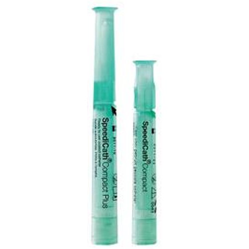 Coloplast SpeedicathCompact Plus Female Intermittent Catheter, Straight, Lubricated, Sterile, Non-Latex, Black,10Fr, 3.5 L