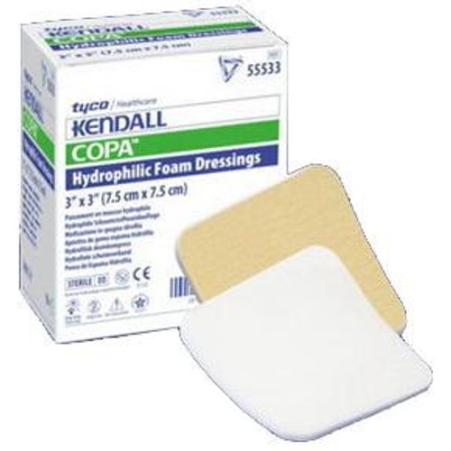 Kendall Copa Ultra-Soft Hydrophilic Foam Dressing, Latex-Free, 6 x 6