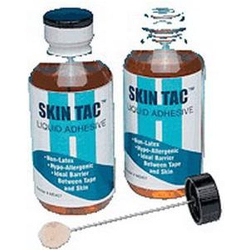 Skin Tac Liquid Adhesive Barrier 4 oz, Clear, Hypoallergenic, Latex-free
