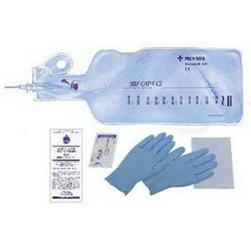 Coloplast Self-CathClosed System Soft Intermittent Catheter Kit 14Fr, Latex-free, with Self-Cath Pre-Lubricated Catheter, 1100mL Seamless Collection Bag