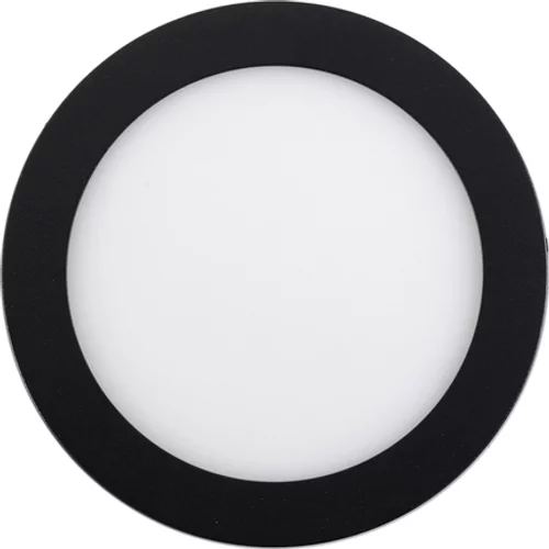 Plafon Led De Sobrepor Redondo Preto 12w 6000k Moldura