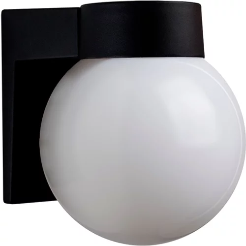Arandela Abs Policarbonato Preto Ip54 Esfera