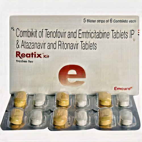 Reatix Kit (Tenofovir disoproxil fumarate 300mg + Emtricitabine 200mg + Atazanavir 300mg + Ritonavir 100mg)