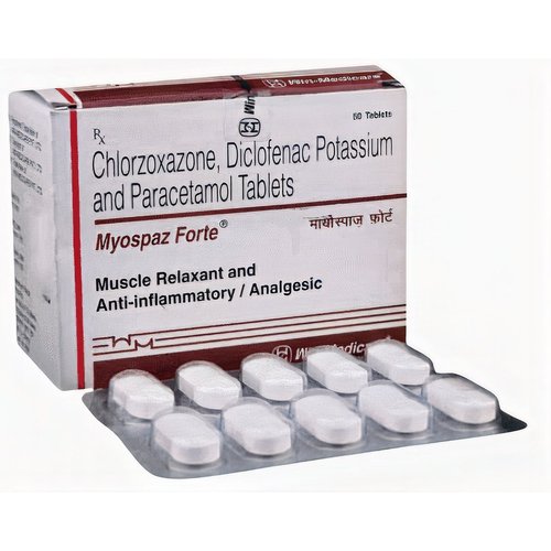 Myospaz Forte Tablet (Chlorzoxazone 500mg + Diclofenac 50mg + Paracetamol 325mg)