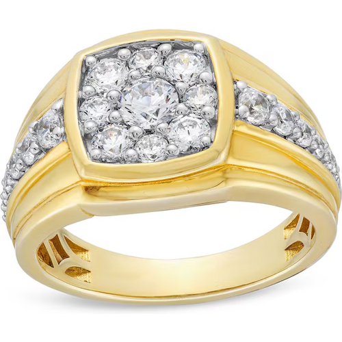 10K Gold 1.5 CT. T.W Round Lab Created Diamond Custom Wedding Ring for Men D Color VS1-VVS1 Clarity 3EX IGI Certified