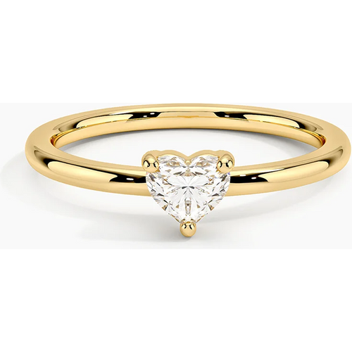 10K Gold 0.5 to 3 CT Heart Cut Diamond Engagement Band D Color VVS-VS Clarity IGI Certified