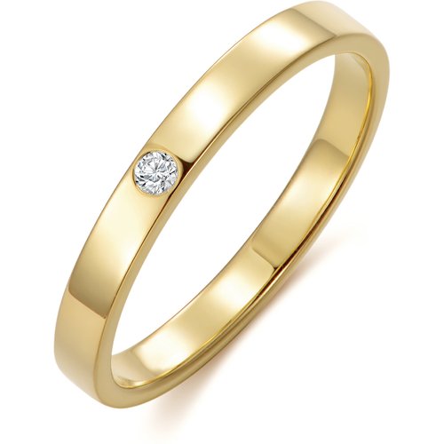 10K Gold Round Shaped Moissanite Ring for Men