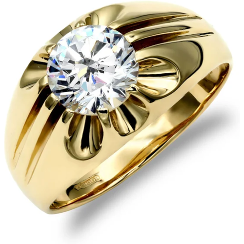 10K Gold 1.5 to 5 CT Round Moissanite Engagement Ring