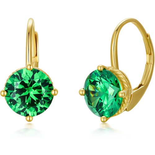 10K Gold Cubic Zirconia Drop Earrings
