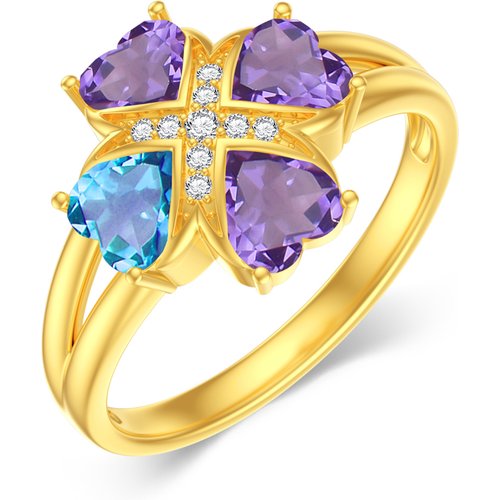 10K Gold Heart Cubic Zirconia Personalized Birthstone & Engraving Birthstone Ring For Women Best Friends