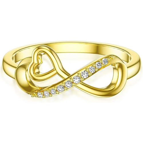 10K Gold Moissanite Infinity Symbol Ring