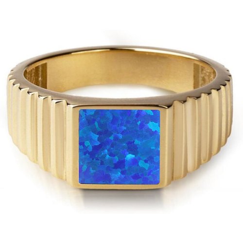 10K Gold Opal Ring for Men