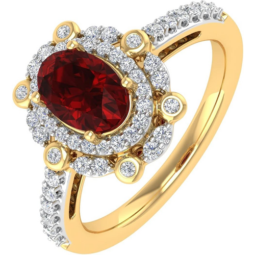 10K Gold Oval Cut Custom Engagement Ring Gemstone Anniversary Ring
