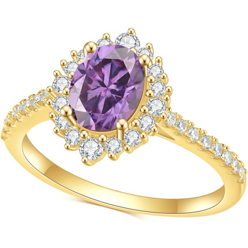 10K Gold Oval Cut Custom Engagement Ring Gemstone Anniversary Wedding Band Ring